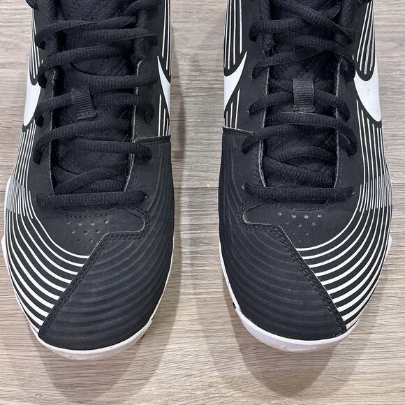 Nike Hyperdiamond Fastflex A07920-001 Woman’s 9 Black/White Softball Cleats EUC - Picture 5 of 11